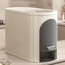 Lumi 원터치 쌀통 밀폐 방습 대용량 쌀통 잡곡통, 1개, 화이트