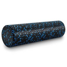 ProsourceFIT 핏 고밀도 폼 롤러 61cm(24인치) 길이 단단한 전신 운동 마사지 도구 등 스트레칭 요가 필라테스 후 근육 회복 블랙/레드 146987, 블랙/블루