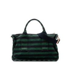 프라다 중고 2010-2020 캔버스 카나파 리에 스트라이프 사첼 백