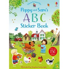 Usborne Stickers Book ABC 兒童字母認知貼紙書 超過150張貼紙 農場動物主題