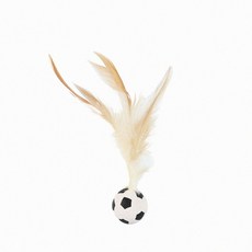 逗貓彈力球 貓玩具 - 貓咪寵物互動玩具, 1個, 彈力羽毛球【足球】