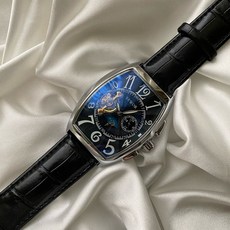 SEWOR VINTAGE 古董酒桶月相機械錶 白面盤 自動機械錶, 1個