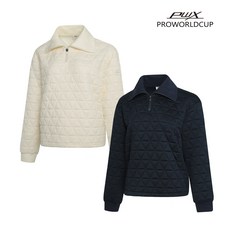 프로월드컵 여성 누비지 집업티셔츠 따뜻한 겨울 카라 하프집업 Q424-3274-75