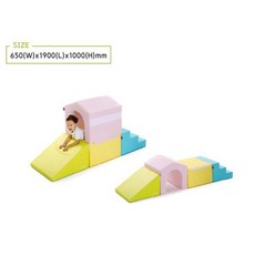 아기 체육 교구 어린이 신체 놀이 유치원 플레이매트 미들블록세트4 - 파스텔 (방염/항균), 유아 아동 키즈 안전매트 블록세트4-파스텔 방염