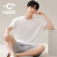 YONO 편안한 남자 반팔 반바지 잠옷 세트 여름 냉감 홈웨어세트