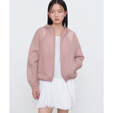 매장정품 무신사 스탠다드 우먼 MUSINSA STANDARD WOMAN 우먼즈 시어 후디드 윈드브레이커 자켓 재킷 로즈 워터 MWDJJ4Z05-RT 183176, L