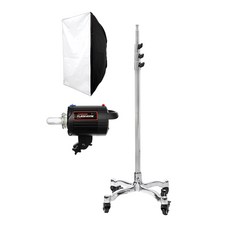 순간광 스트로브 카메라 쇼핑몰 상품 제품 소품 의류 식품 음식 사진 촬영 조명 썬빔플래시 + 소프트박스 + 이동식 스탠드, 1세트, KIT-FLASH05