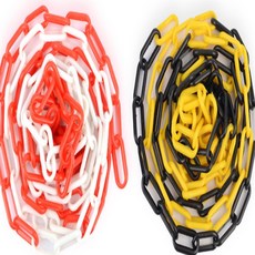 줍줍매점 컬러 안전체인 사슬체인, 블랙 - 옐로우