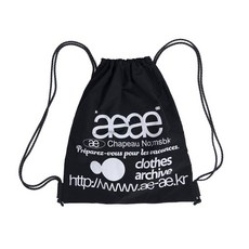 [에이이에이이] AEAE Web Logo Gym Sack -[BLACK], OS