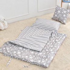 알러지케어 낮잠이불 어린이집 일체형 베개솜 포함 분리가능, 그레이