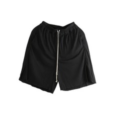 릭 오웬스 drawstring side-split shorts