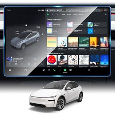 테슬라 모델Y 주니퍼 (25년4월-현재) 강화유리 보호필름 내비게이션 디스플레이 액정보호필름 리어모니터 MODEL Y Juniper 세트아님, 0.1GB, 15.4인치 내비게이션 (고화질)