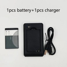 리튬 폴리머 전화 배터리 3.7V BL-5C 1200mAh 라디오 Nokia 1100 1110 1200 1208 1280 2600 2700 3100 3110 5130 6230 16, 4)1pcs 1charger