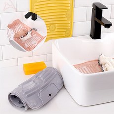 레나셀렉 실리콘 빨래판 손빨래판, 핑크