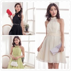 瑪嘉妮Majani 甜美氣質大尺碼小禮服伴娘服宴會約會 L 3XL, 1個, 嫩綠色/3XL