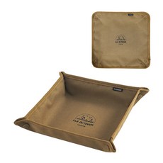 라이프웍스 캠핑용 옥스포드 원단 접이식 트레이 L 사이즈, 1개, 1단, 카키