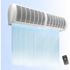 에어 커튼 도어용 에어 커튼 상업용 리모컨 에어 커튼 플라이 아웃 방지용 도어 송풍기 가정용 사무실 및 매장 입구용 에너지 절약형 에어 도어, 70.8in, White