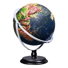 3D立體浮雕地球儀 32公分 720度旋轉 LED三色燈光 兒童學習地球儀, 3D立體 浮雕地球儀 三色燈款