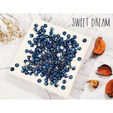 SWEET DREAM 礦藍玻璃水鑽包 (1440顆) 美甲小鑽, 1個, 礦藍