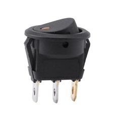 소 2V 원형 토글 스위치 LED 컨트롤 로커 자동차 트럭 보트 마린 대시용 3핀 오렌지 조명