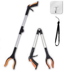 레브홈 잡아바 접이식 다용도집게 만능 플로깅 청소 신발 집게, 주황색, 1개