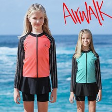 AIRWALK 女童長袖泳衣泳褲 YAWe0635 2件組