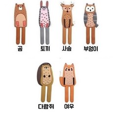 말랑젤리 현관문 마스크걸이 냉장고 자석 차키 열쇠고리 애니멀 마그네틱 후크 6종, 1세트