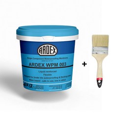 아덱스 WPM003 일액형 탄성 도막 방수 목조주택 화장실 욕실 4kg + 바비붓, 1세트