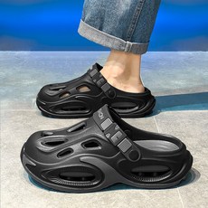 Modern Fashion 남자 심플한 쿠션감 슬리퍼 다용도 펀칭 샌들 W86