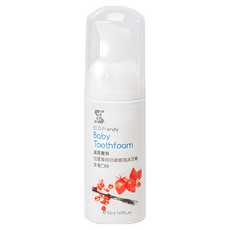 babysassi 誰是寶貝 兒童護齒泡沫牙膏 草莓口味 50ml 6個月以上適用 無氟配方, 1