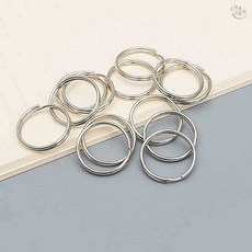 키링 링 부자재 25mm O링 연결 DIY 금속 공예 가방 고리 액세서리 소품 키링 만들기, 백개입 1봉