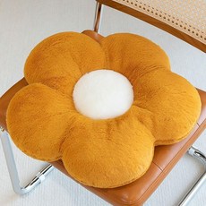 五瓣花朵抱枕 絨毛玩具 玩偶 靠墊 花瓣坐墊 可愛女孩禮物, 棕色花墊 五瓣兔毛款 ,30釐米 收藏急速發貨
