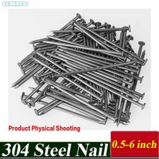 304 스테인레스 스틸 나사 목공 못 0 8 벽 콘크리트 6 길어진 5/0 작은 인치 둥근 시멘트, M3 3x91 20Pcs