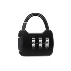 미니 3자리 다이얼 자물쇠 블랙 여행 캐리어 가방 잠금 비밀번호 설정, 1개