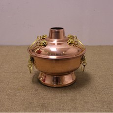純銅單人分餐小銅鍋, 單人電磁爐銅鍋,18cm, 1個, 18cm