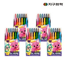지구화학 핑크퐁미니 색연필 세트, 12색, 5세트