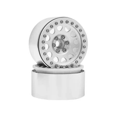 1/10 RC 크롤러 CNC 알루미늄 합금 2.2 "TRX4 TRX6 D90 Axial SCX10 Wraith Capra 1.9 RGT EX86100 용 비드, [16] 2pcs Silver