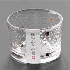 雨林薰舍 玻璃主人杯 日式玻璃杯 清酒杯 酒杯 喝茶杯, 1個, 透明點金直筒杯, 透明