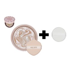 에이지20s 최신상 더블루밍 에센스 커버 팩트 리필 + 에어퍼프, 1개, 23호 리필 + 에어퍼프