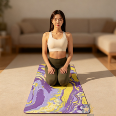 렘코 요가매트 스웨이드 휴대용 요가타월 초슬림 감성패턴트, 1개, 디자인08