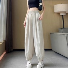 투니스 여성 단색 밴딩 루즈핏 조거 긴바지