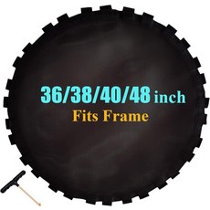 XATAMIO 트램펄린 매트 27.529.531.539.4 직경 30323438 버클 포함 피트니스 점프 매트용 36 38 40 48인치 프레임 장착스프링 및 금속 링 제외, Fit 36in FRAME, 27.5" Diam | 30