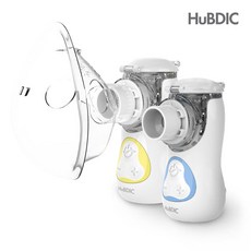 휴비딕 가정용 휴대용 호흡기 흡입기 네블라이저 옐로우, 1개