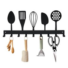 CatTerranM 금속 키 홀더 벽걸이 키 후크 벽용 키 홀더 후크 7개가 있는 키 오거나이저 랙 주방 입구 복도 침실 출입구용 키 행거 장식 (마운틴 30.5, 조리기구