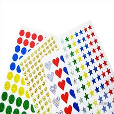 꼼블리마켓 홀로그램 스티커 별스티커, 315-9(4매), 1개