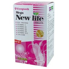 Evergrowth Mega New Life Tablets 女性保健食品, 1個, 美佳新富力錠 藥聯