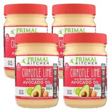 Primal Kitchen 프라이멀 키친 치폴레 라임 아보카도 오일 마요네즈 355ml, 4개