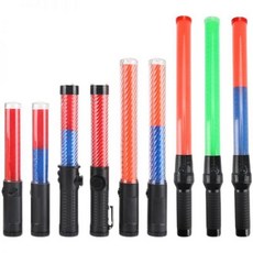 신호봉 경광봉 경광등 LED 경고 신호 스틱 도로교통 야간 라이트 충전식 핸드형 29cm +... 1개, 36cm 충전식 + 손전등 모델 블루 레드 × 1개