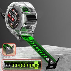 주니톡 형광줄자 스텐 자동줄자, 1개, 10m