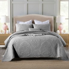 침대 전체 덮개 230cmx250cm 1개, 그레이 페리시